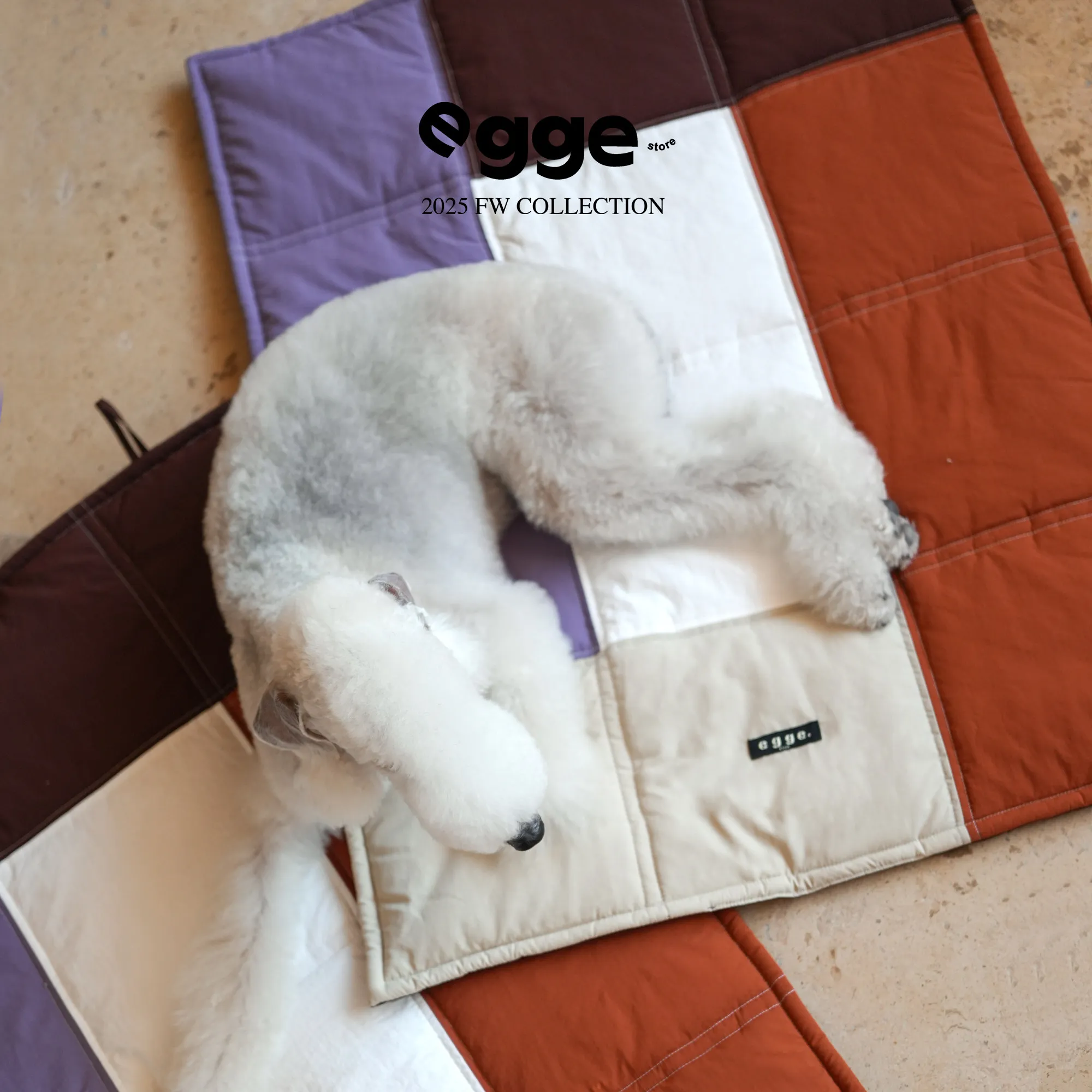 Egge Winter Fashion Travel Blanket Mat for Dogs Color Blocking Mobile Nest Thicken Wadding Car Cushion for Belington in Spring