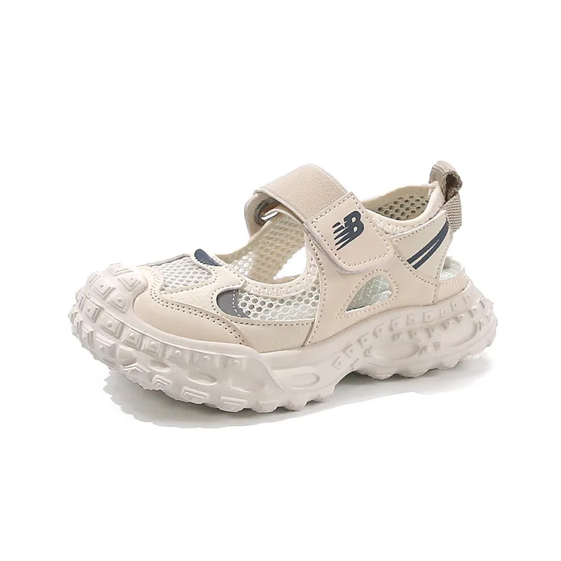 Kids Hollow Out Sandals Sneakers Mesh Patchwork Boys Girl's Shoes 2026 Summer Hoop Loop Casual Sandal Child Shoes 26-36