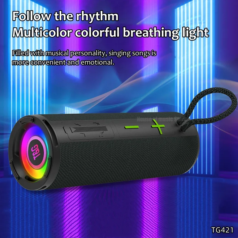 TG421 nowy Outdoor RGB rower sportowy Splash-proof HD Call Sound najlepszy wysokiej mocy akumulator przenośny głośnik bezprzewodowy Bluetooth