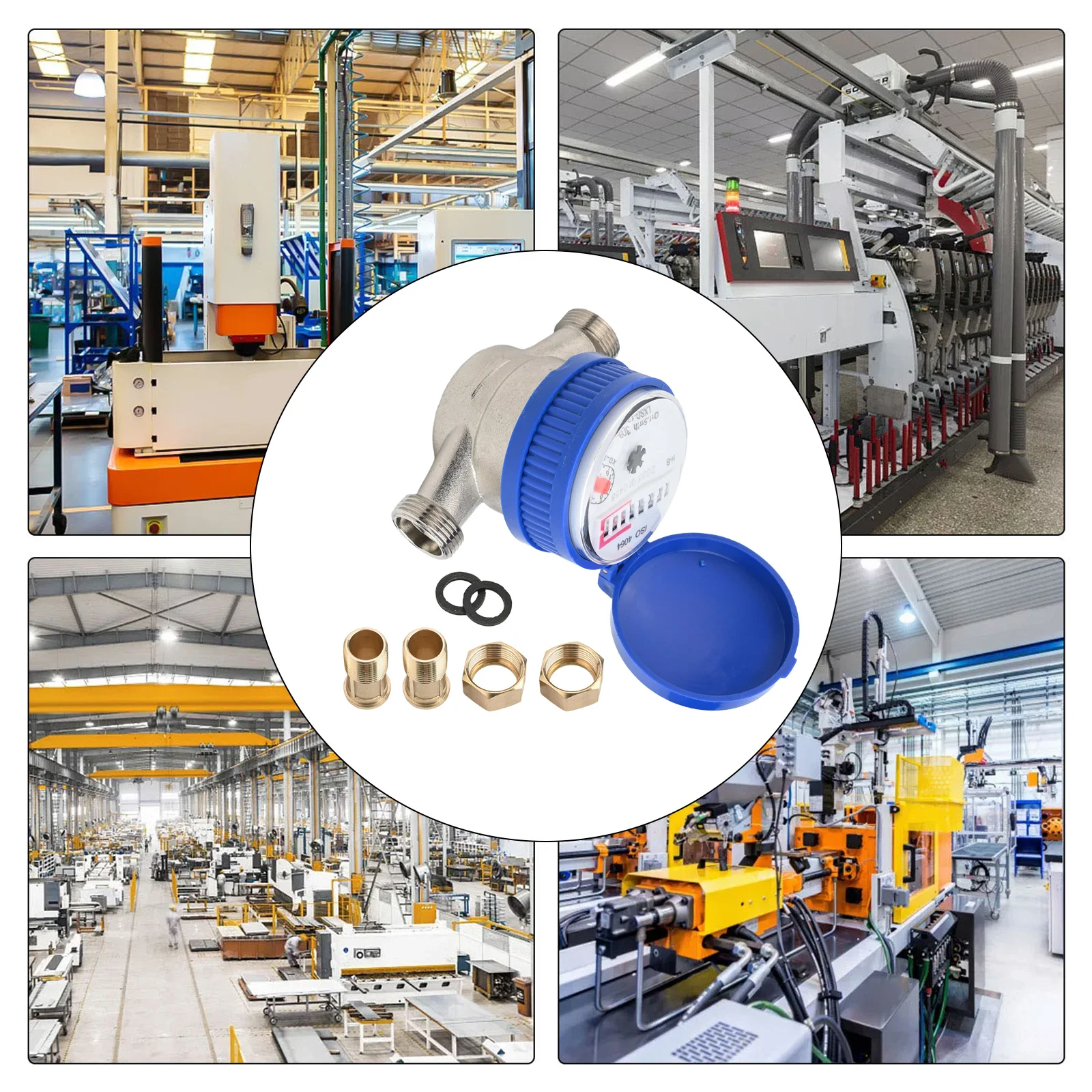 

Reliable 12in Dry Cold Water Meter Designed for Garden and Home Use Comes with All Necessary Connection Accessories