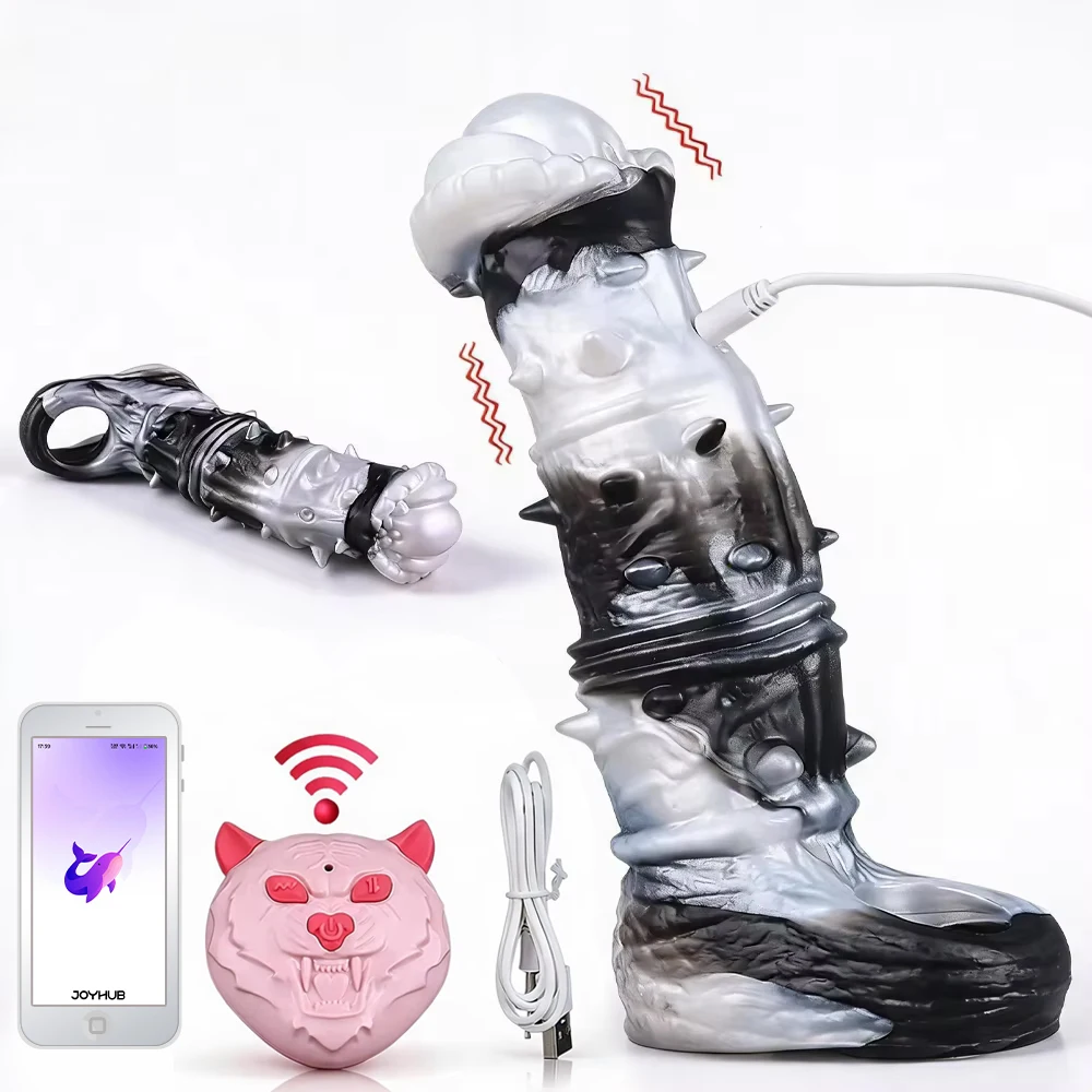YOCY APP Function Control Wireless Vibrating Condom Penis Sleeve Platinum Silicone Toy Enlargement Delay For Men Penis Sleeve