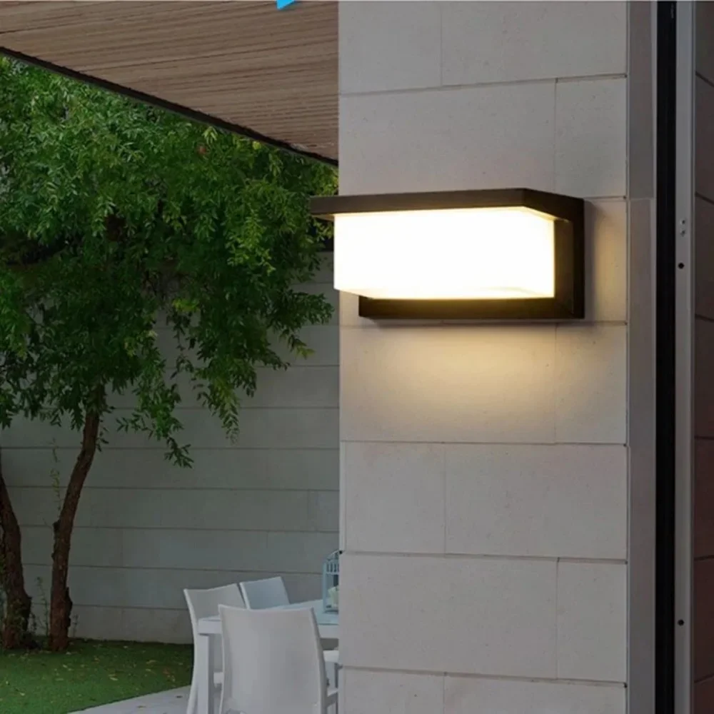 Led Garden Home Decor Wall Light Modern Design LED Waterproof IP65 Wall Light Outdoor Wall Lamp Outdoor Lighting Black No Sensor