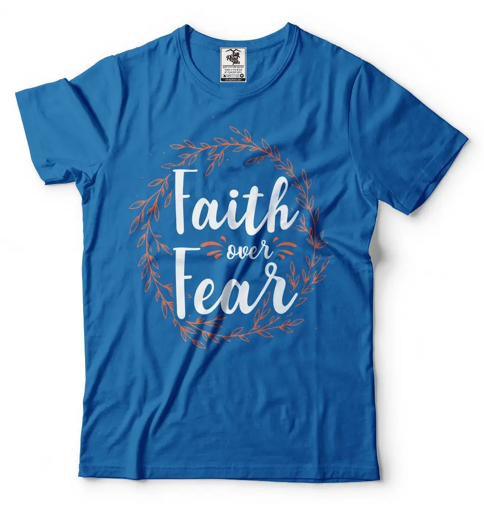 Faith Over Feat T Shirt Jesus Christ Church Religion Christmas For Mom Sister