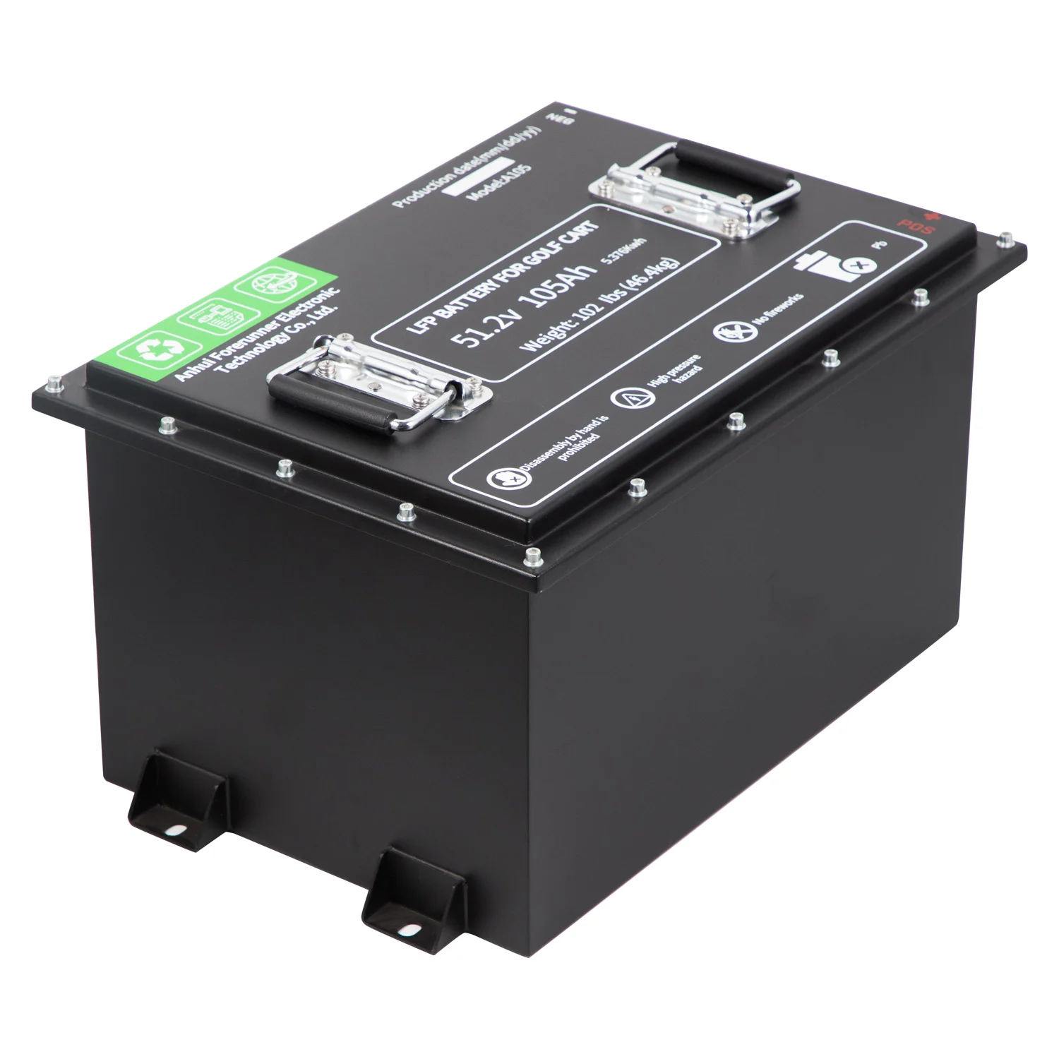 48 Volt 105Ah Lithium Golf Cart Deep Cycle Battery Pack LiFeP04 Li-ion golf cart Club Car battery