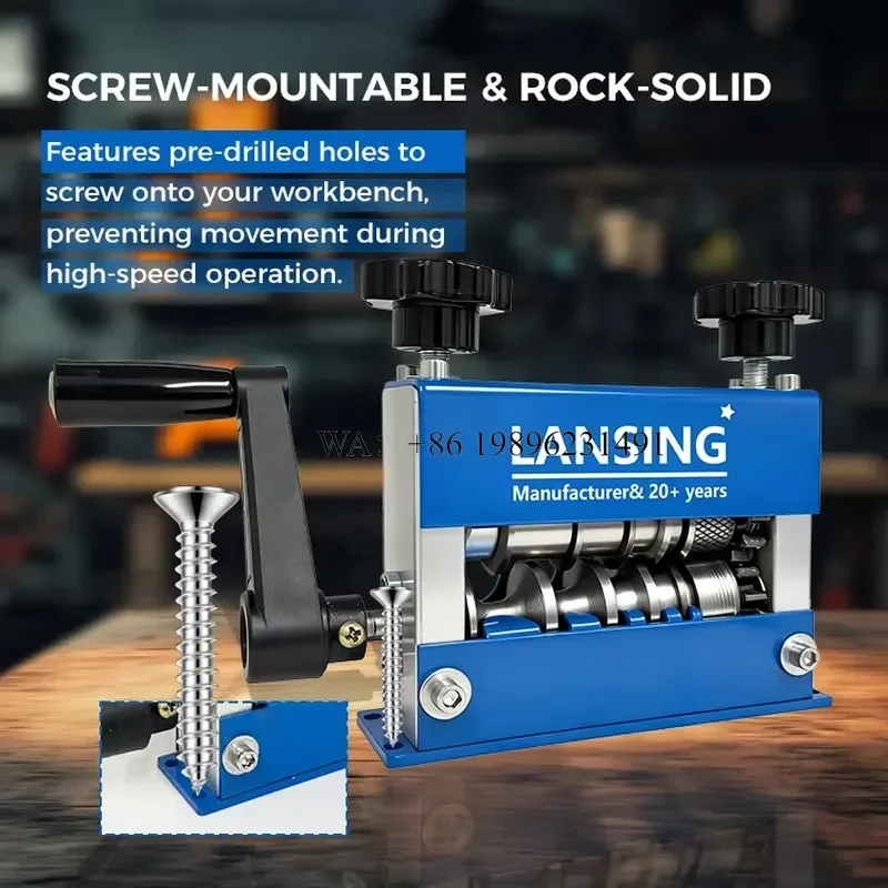 Wmwmnu for Lansing M20-1 Ultra-Light Manual Wire Stripper Durable Handheld Stripping Tool Desktop Mountable Cable Cutter for