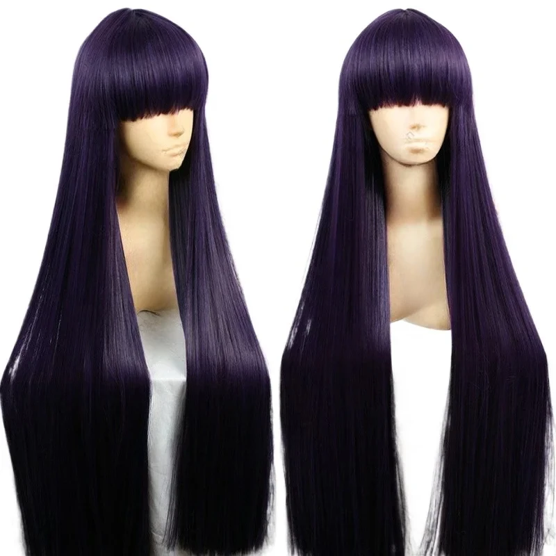 أنيمي بحار المريخ هينو ري 100 سنتيمتر طويل تأثيري الباروكات الألياف مقاومة للحرارة الاصطناعية خصلات الشعر المستعار #4