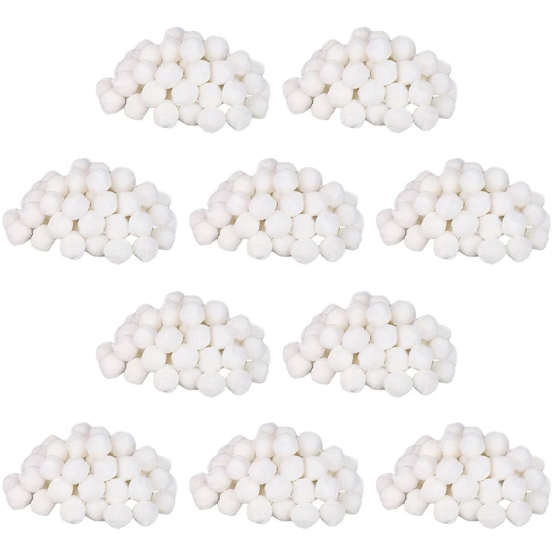 10X Swimming Pools Filter Balls Wet Dry Cotton Canister Clean Fish Tank Filter Material Water Purification Fiber 200G