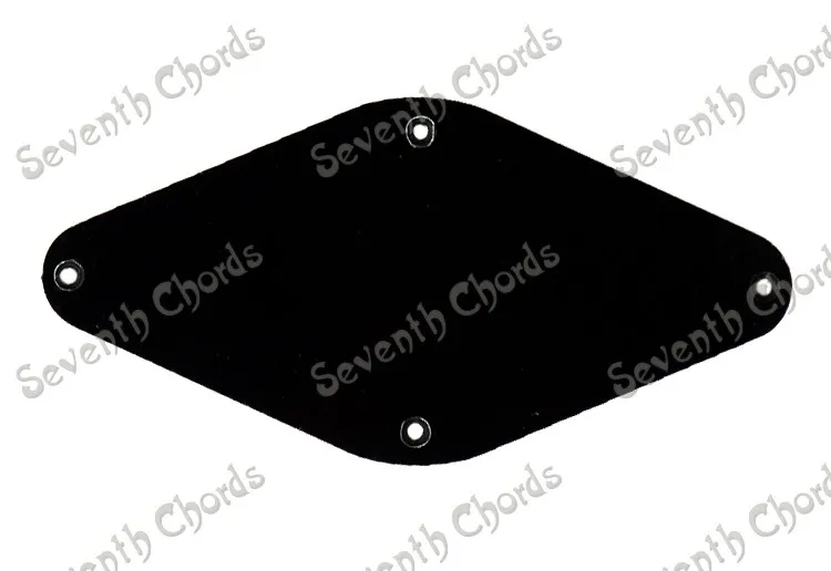 Black Plastic Rhomb Guitar Cavity Cover Cover Back Plate Wiring BackPlate For Bass Guitar - HC-1023