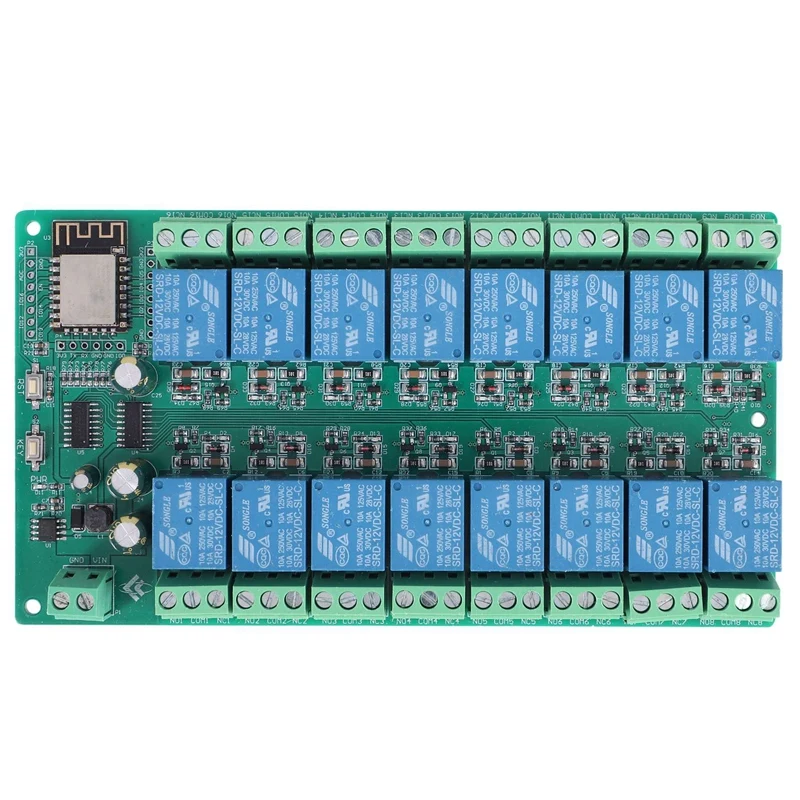 Imagem -04 - Wifi Development Board Power 16 Way Módulo de Relé Modo de Fornecimento Esp8266 Esp12f 12v