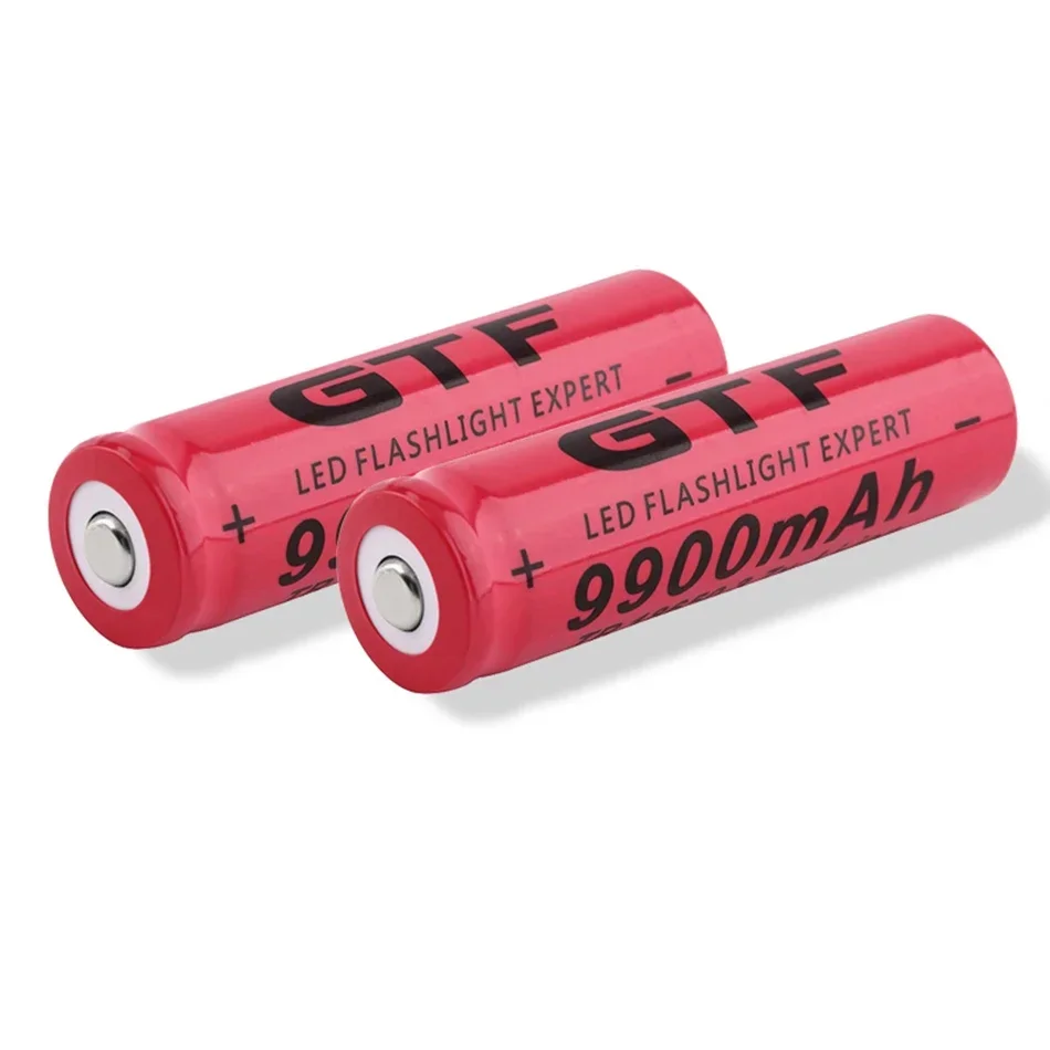 18650 Batterie 3,7 V 9900mAh wiederauf ladbare Li-Ionen-Batterie für LED-Taschenlampe Taschenlampe Batterie Lithium-Batterie ladegerät