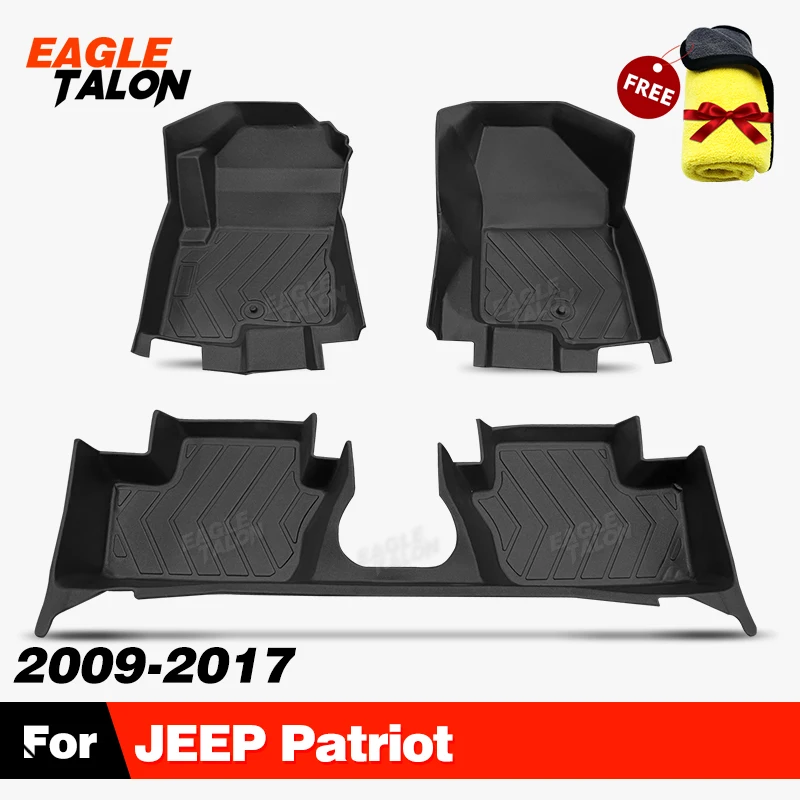 For JEEP Patriot 2009-2017 2016 2015 2014 2013 2012 11 10 All-Weather TPE Floor Mat Custom Carpet Cover Auto Interior Accessorie