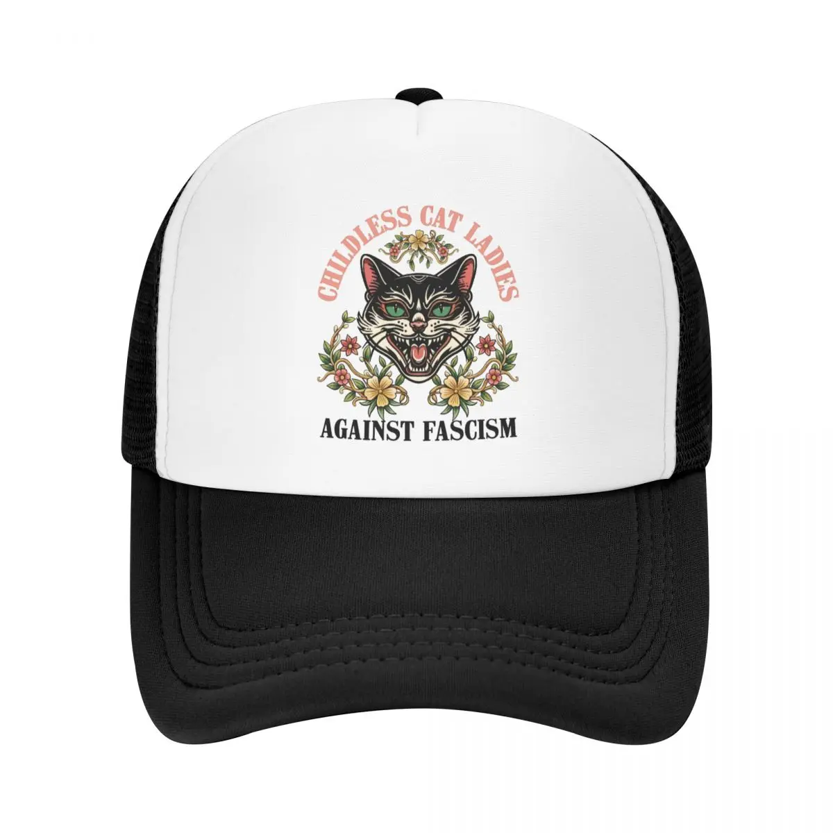 Childless Cat Ladies Against 2024 Baseball Caps Mesh Hats Washable Peaked Men Women Caps