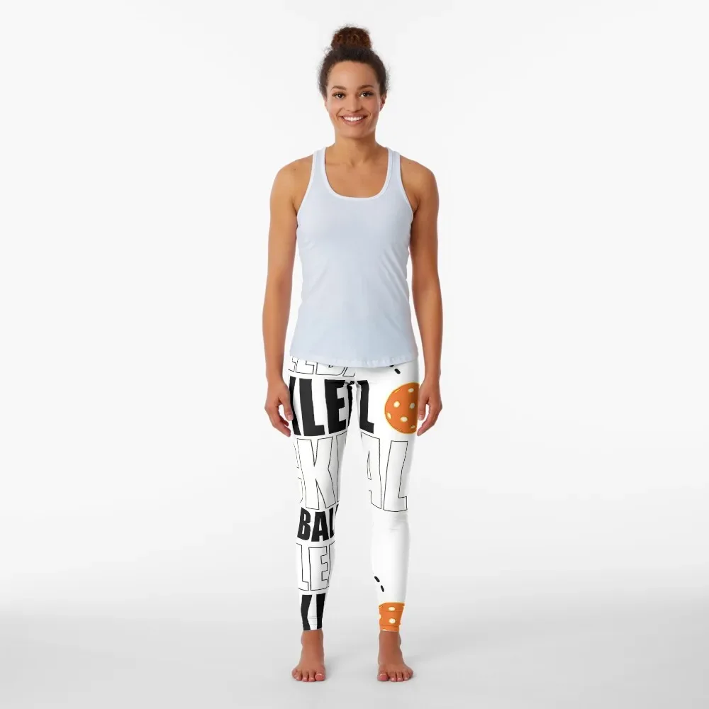 Pickleball Steps Black & White Leggings gym womans gym's clothing Legging sexy woman Womens Leggings