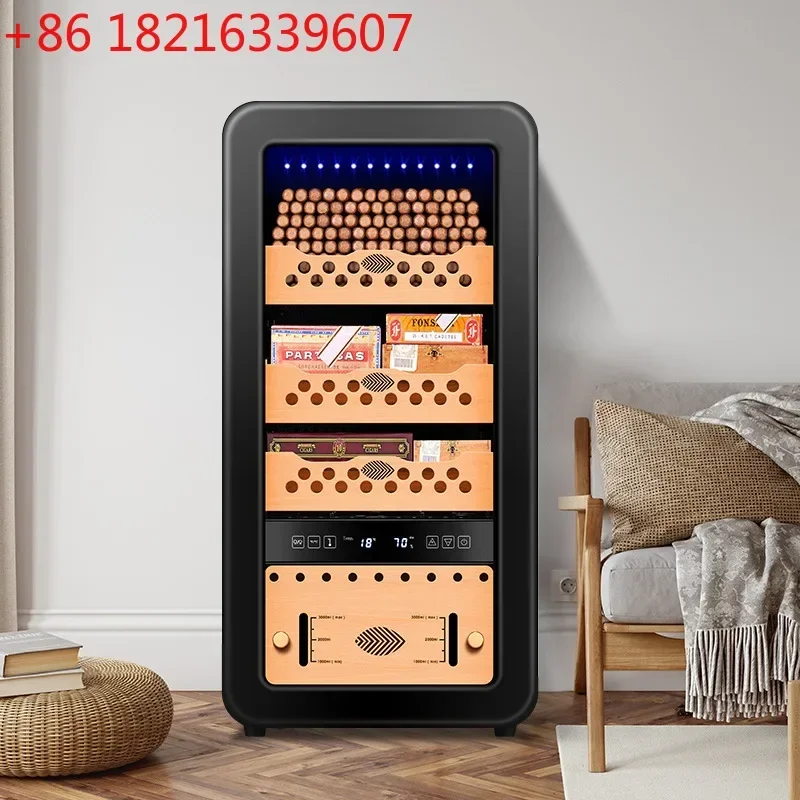 TAO Constant temperature and humidity cigar cabinet cedar wood shelf compressor refrigeration fashion arc home silent