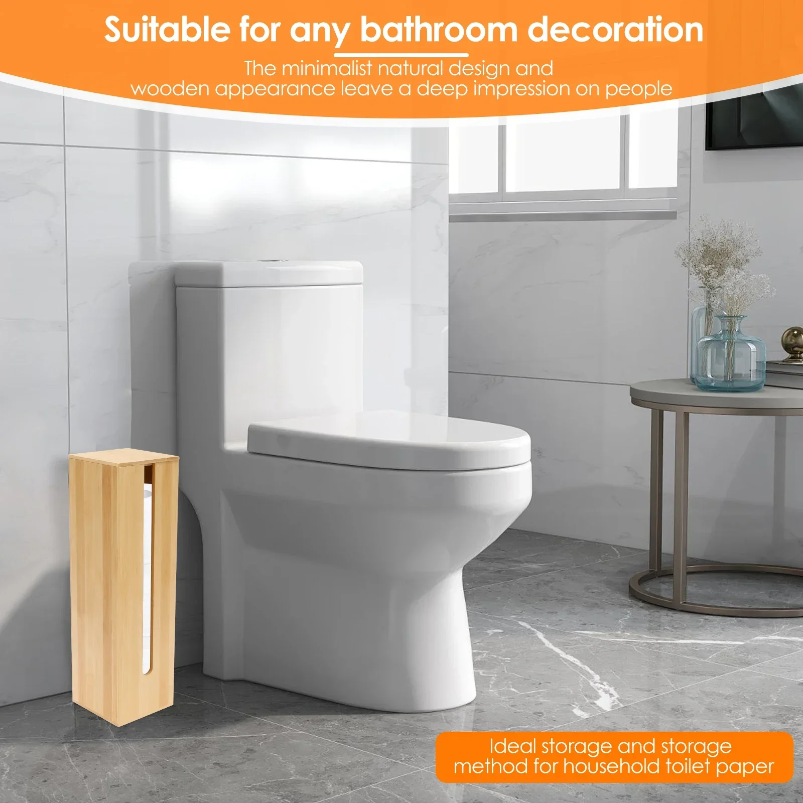Bathroom Tissue Rack Wooden Toilet Paper Towel Box Storage with Lid Waterproof Paper Dispenser Accessories view 5