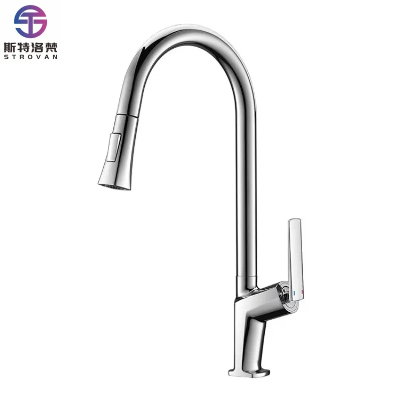 

Pull Down Kitchen Faucet Brass Flex Sprayer Sink Faucet Water Tap Mixer Sanitary Ware Kitchen Faucet