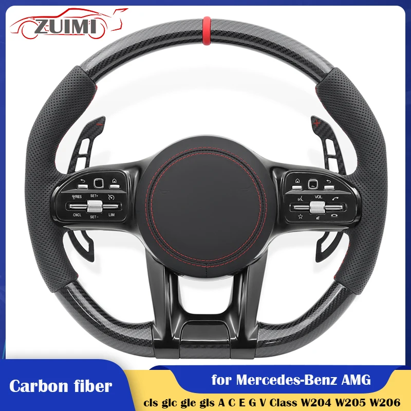 new Carbon Car Steering Wheel for Mercedes-Benz AMG A C E G V Class W204 W205 W206 W213 W217 W221 W222