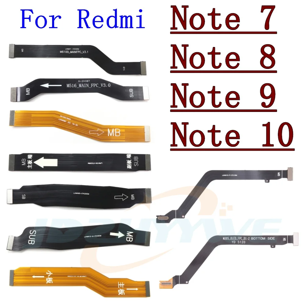 

Разъем материнской платы, гибкий ЖК-кабель для Xiaomi Redmi Note 10 Pro 4G 10S Note 9 Pro Note 8 8T Note 7 Pro