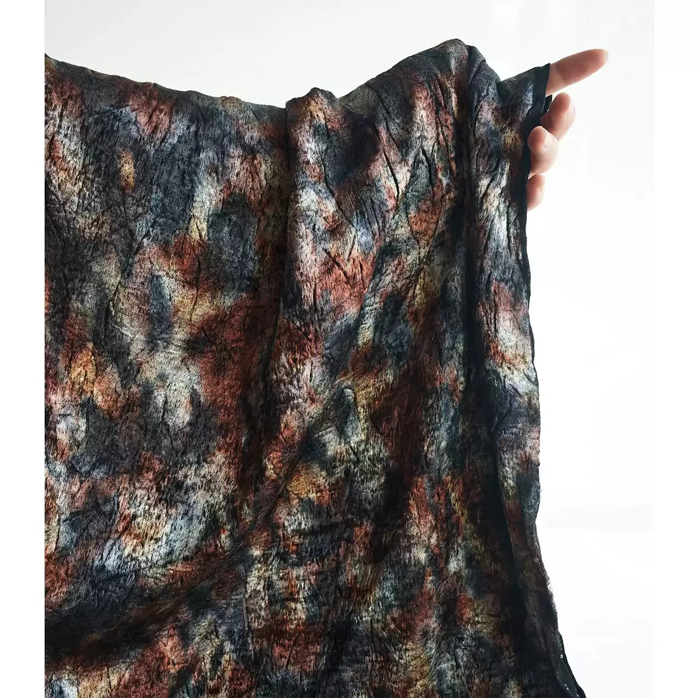 錆色プリーツ模様ウォッシュゴールドホットスタンピングレトロドレスバッグ手作りdiy高品質テクスチャデザイナー服地