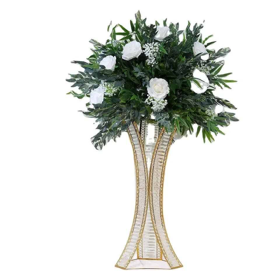 10pcs  80cm Tall metal and acrylic table wedding centerpiece flower stands  flower arrangement stands wedding table decoration