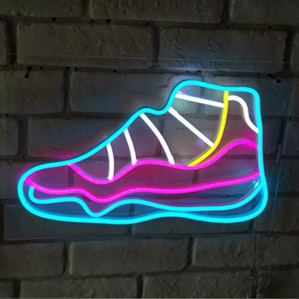 

Sport Shoes Neon Light Sign Dimmable LED Neon Sign For Wall Decor Room Party Shop Club Bar Game Room Decor Birthday Cool Gift