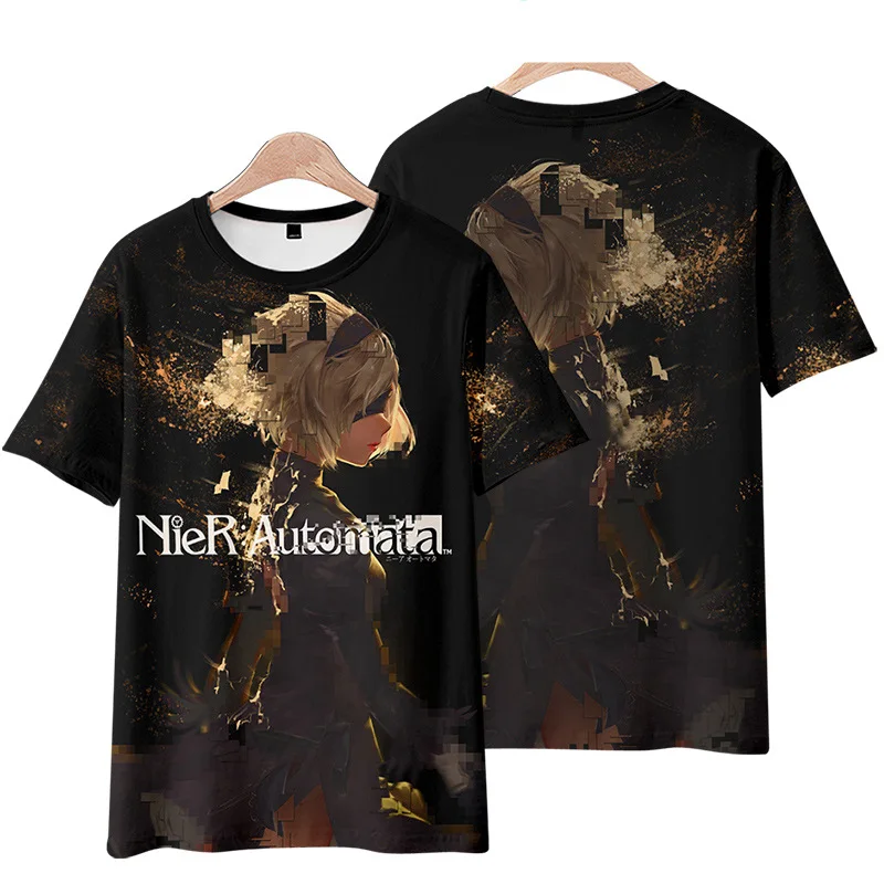 Game NieR:Automata Costume YoRHa No. 2 Type B T Shirt Casual Harajuku T-Shirt Cosplay Cloak For Unisex T shirt Coat