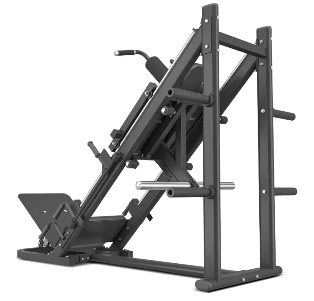 Hack Squat Machine,Leverage Squat Calf Raise Machine,Leg Press Machine with Weight Storage Pins and Band Hooks, Home Gym Machine