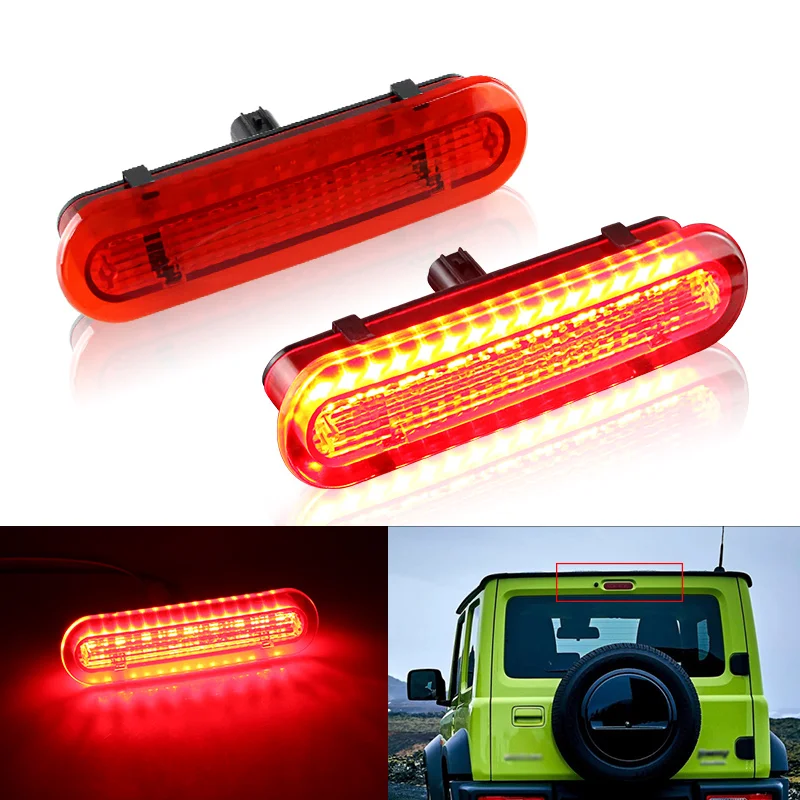 

Red/Smoked Lens Rear LED Brake Lamp Red Tail Third Braking Stop Warning Light For Suzuki Jimny JB64 JB74 19-21