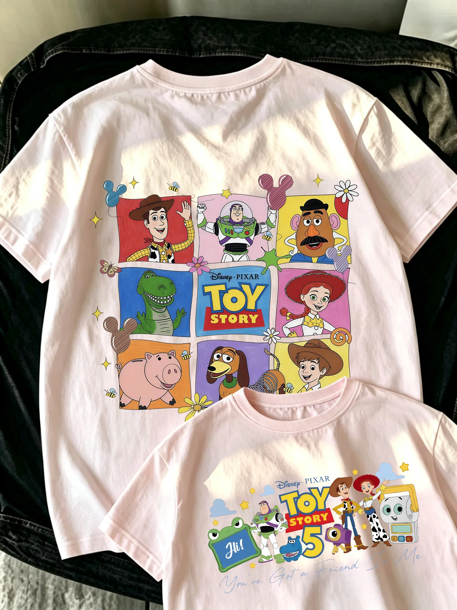 Toy Story 5 Poster Cartoon T-Shirt Men Women Summer 100 Cotton Y2K Clothing Oversize High Quality Short Sleeved Top Streetwear
