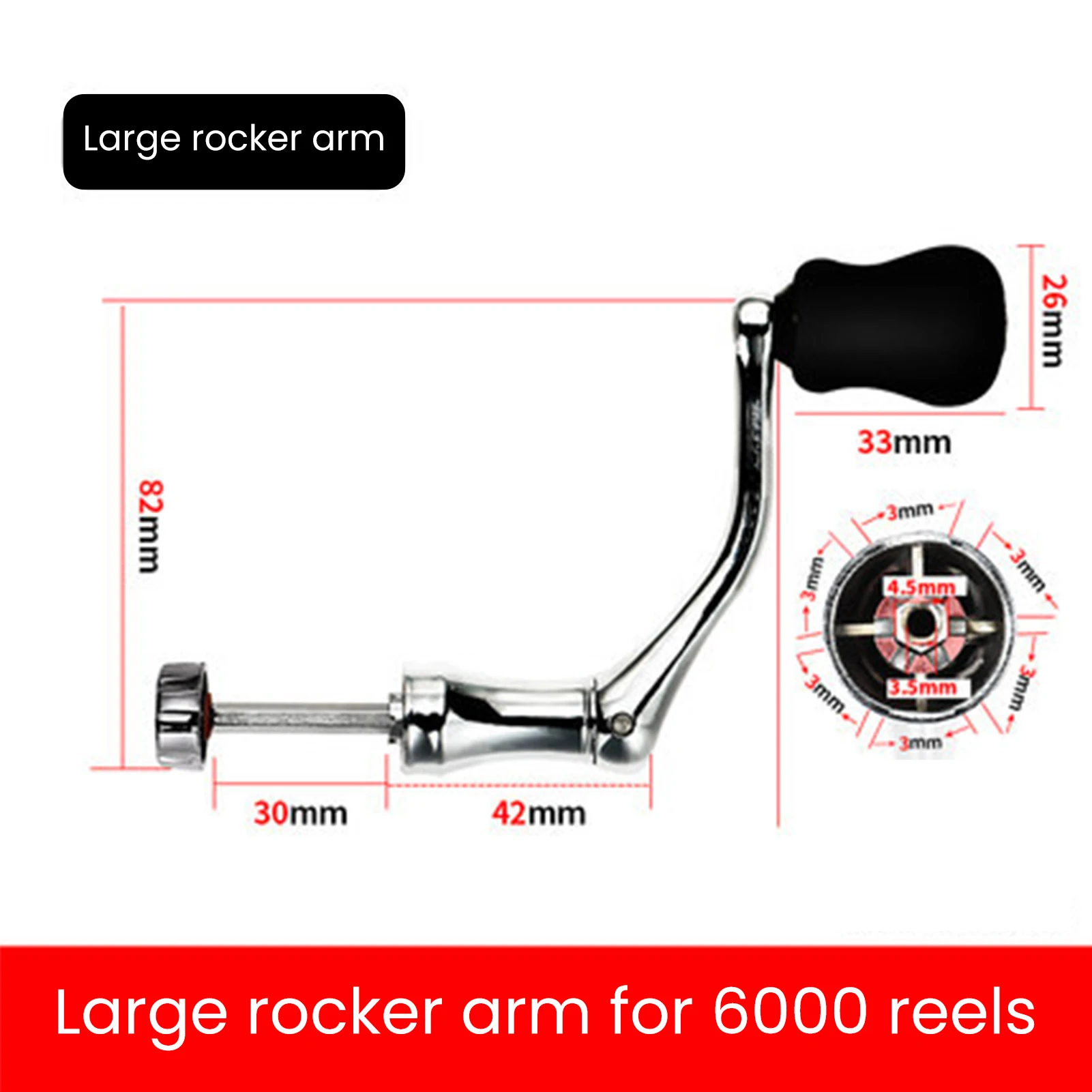 Spinning Reel Metal Handle Fishing Reel Rocker Spinning Wheel Accessories For Fishing Reel Assembling