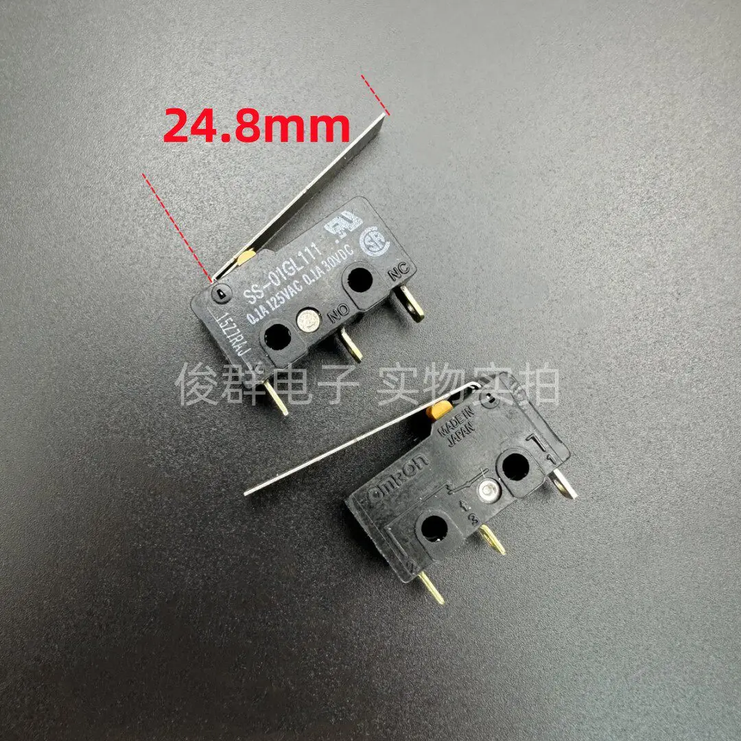 10pcs/ SS-01GL111 micro switch travel limit 3 feet 0.1A light touch button