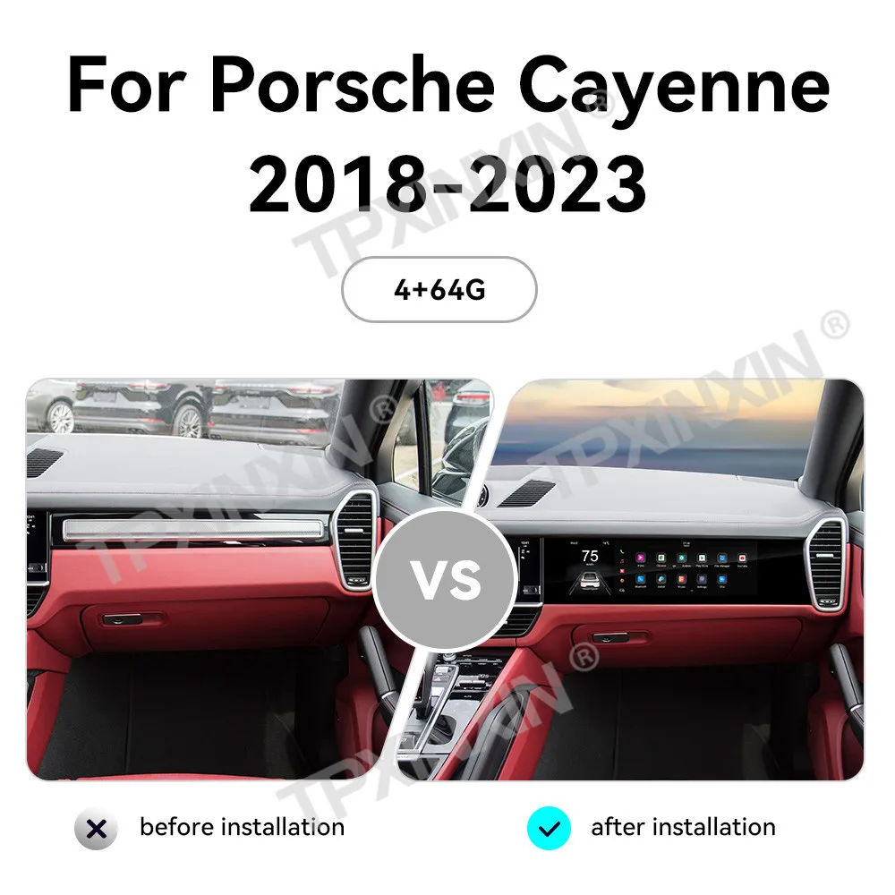 

Автомобильный радиоприемник с 15-дюймовым экраном для Porsche Cayenne 2018-2023, Android, авто, GPS-навигация, мультимедийный видеостереоприемник, головное устройство