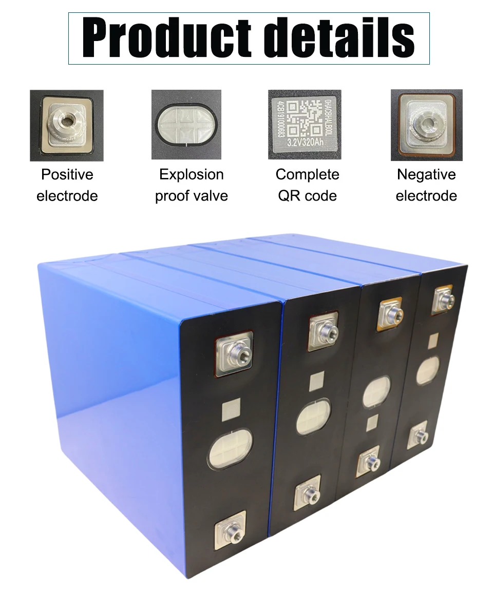 Imagem -03 - Ciclos 3.2v 320ah Lifepo4 Bateria Recarregável Faça Você Mesmo 12v 24v 48v A-classe Sala de Armazenamento de Energia Solar Bateria do Veículo Livre de Impostos 8000
