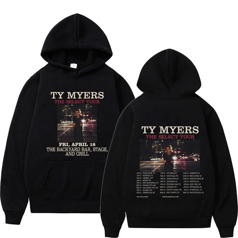 Ty Myers The Select Guitar Hoodie Sweatshirts Fashion Men Women Tour Hoodies Printing Streetwear Harajuku Casual Unisex Pullover