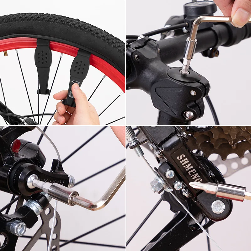 1pcs Bike Repair Tools Mountain Bike Portable Tyre Repair Tool Hexagonal Tool Socket Combination Home Repair Tool Set