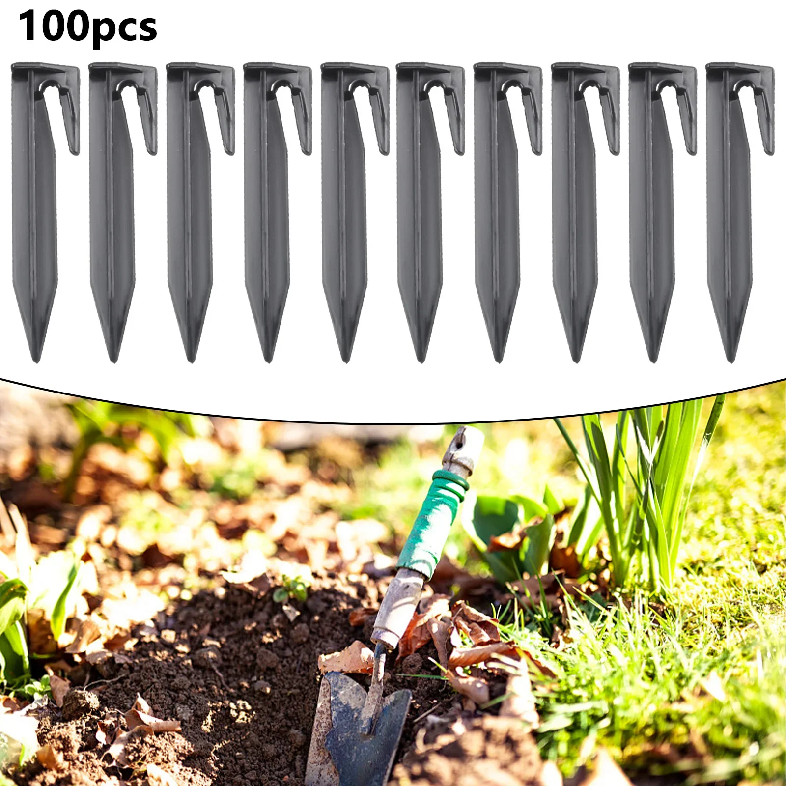 

100PCS Garden Lawn Mower Peg Lawn Spikes Plastic Ground Pegs For Robotic Lawnmower Boundary Cable Accessories