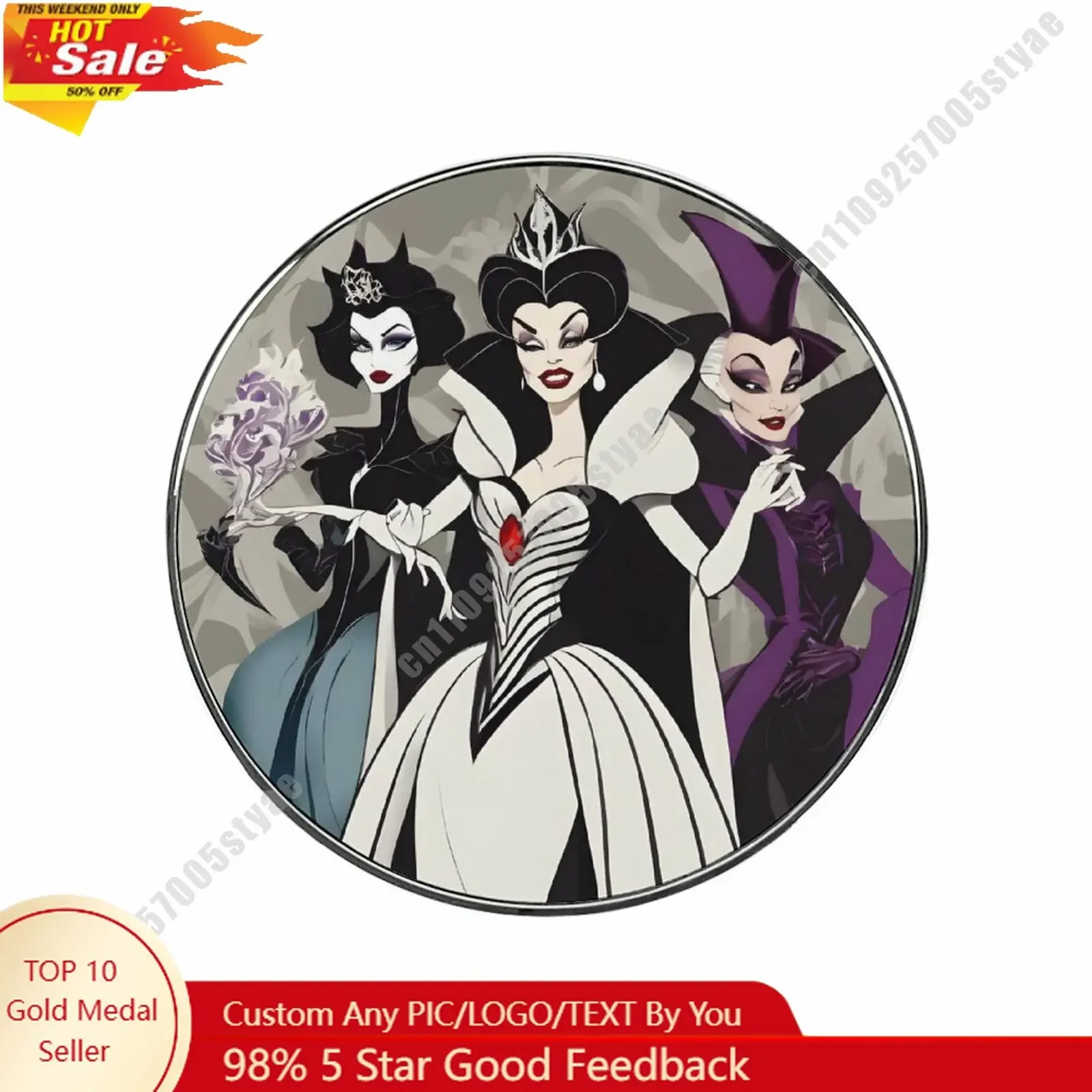 

Disney Villains Refrigerator Magnet Disney Themed Creative Custom Design Personalize Your Photo Text Cartoon Toy Home Decoration