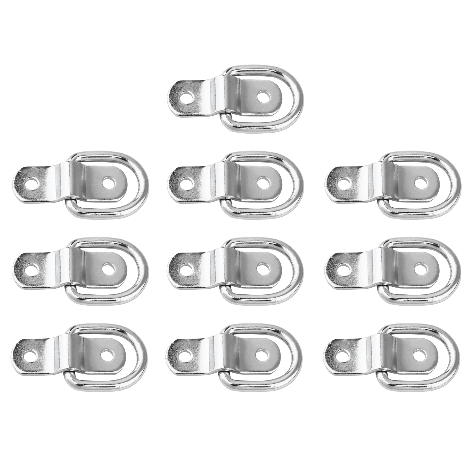 

10pcs D-type Pull Buckle Galvanized Iron Rings Heavy-duty Practical Buckles D-shaped Anchor Point Door Bolts Hardware
