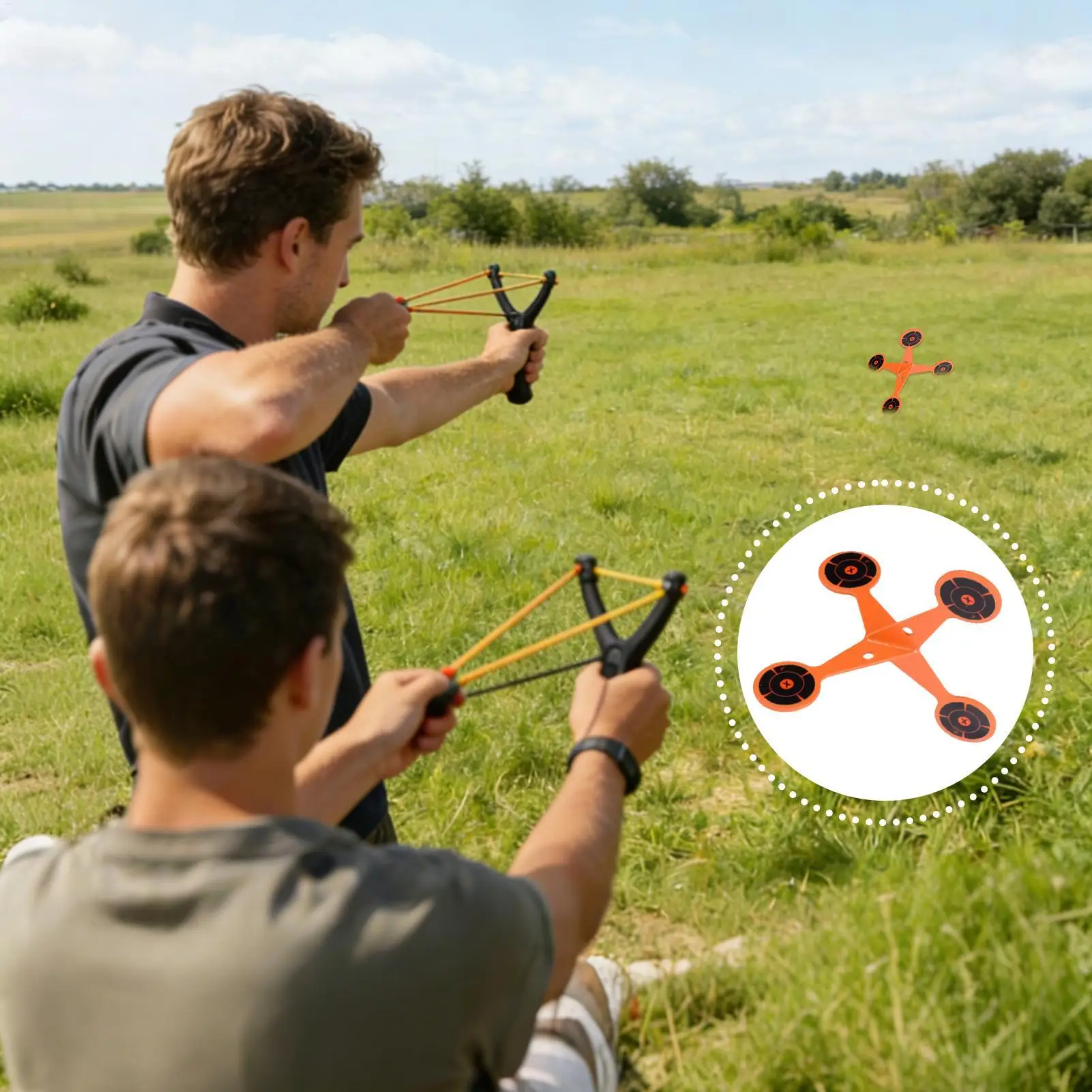 

Spinner Targeting Toy Resets Quickly High Caliber Trainer Targeting Game Rotating Trainer For Beach Backyard Courtyard Lawn