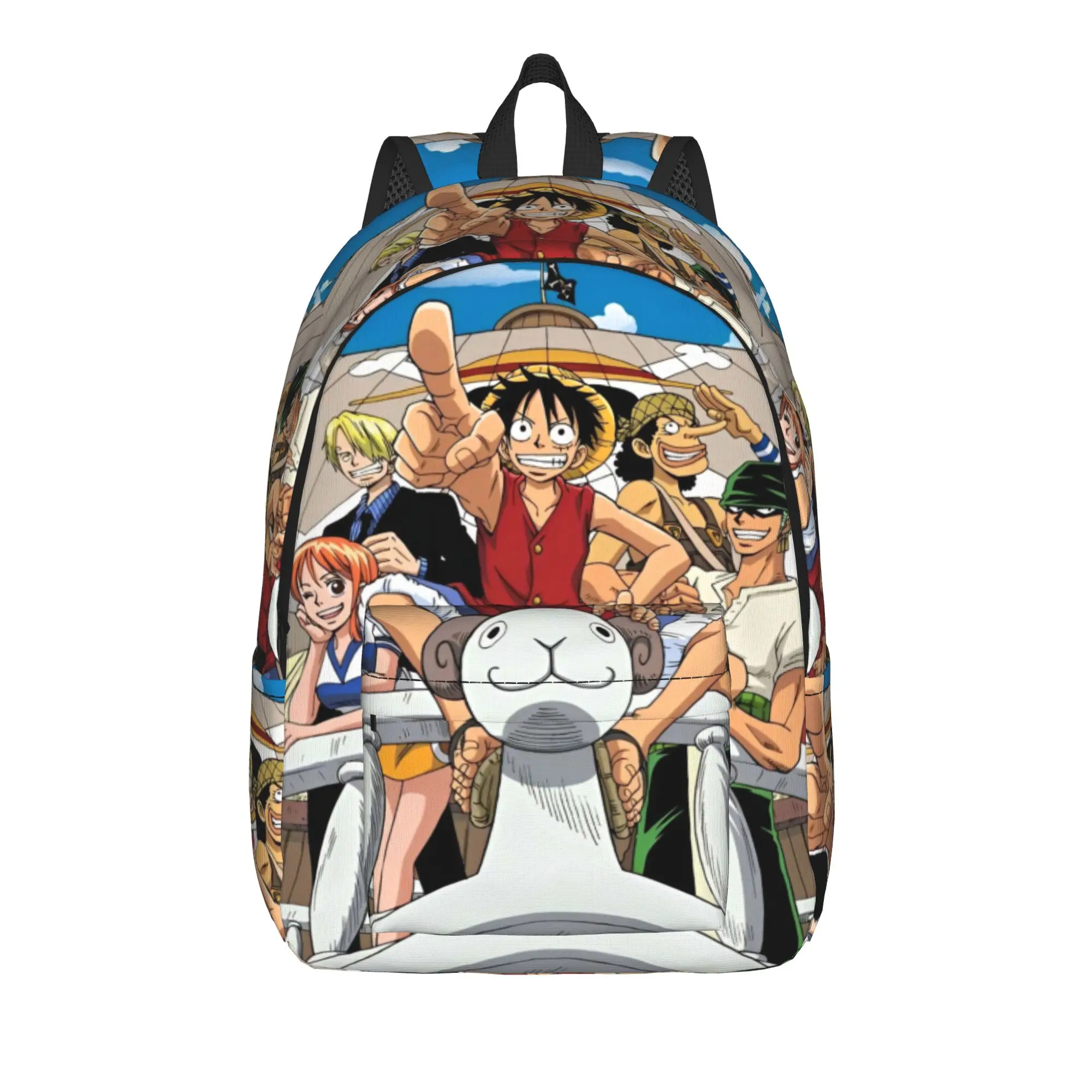 Mochila de moda de Anime O-One-Piece, mochila de lona para estudiantes y negocios, mochila de un solo día para hombres y mujeres, bolsas de lona para ordenador portátil