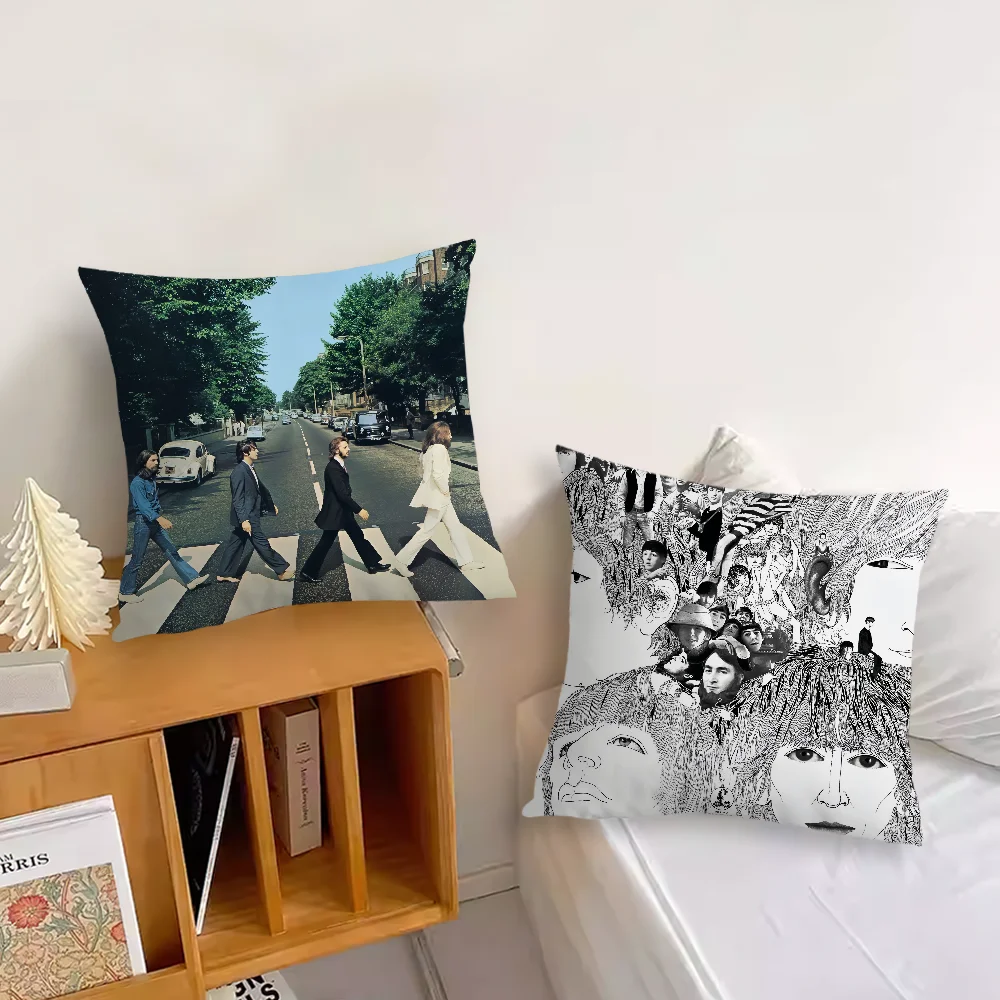 Hot Band T-The B-Beatles Pillow Case Living Room Headboard Bedroom Office Cushion Cushion Sofa Nap Time