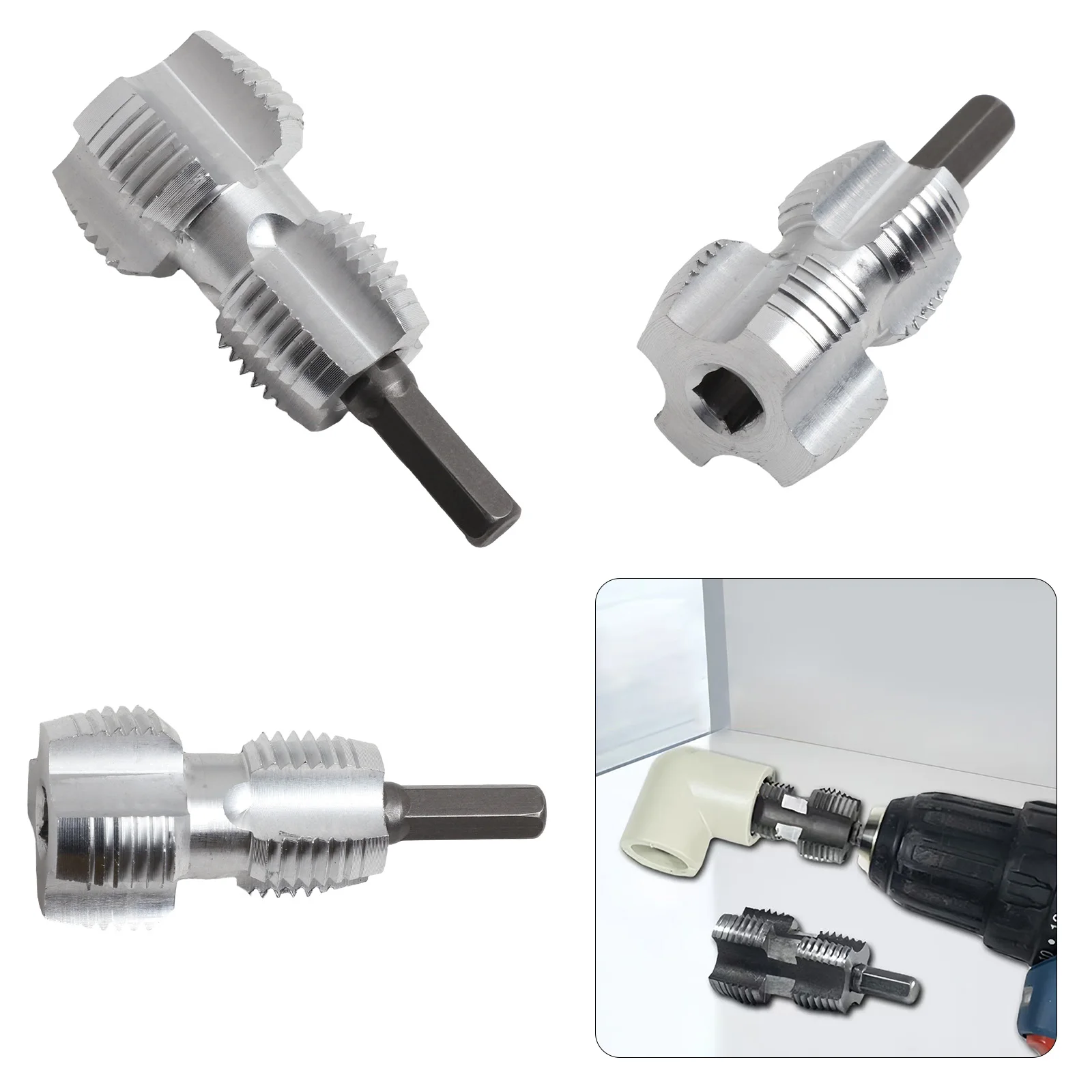 Pvc Pipe Threader Kit 4 Points 6 Points PPR Water Pipe Internal Thread Opener For Pvc Plastic Pipe Waterpipe Tapping Tool