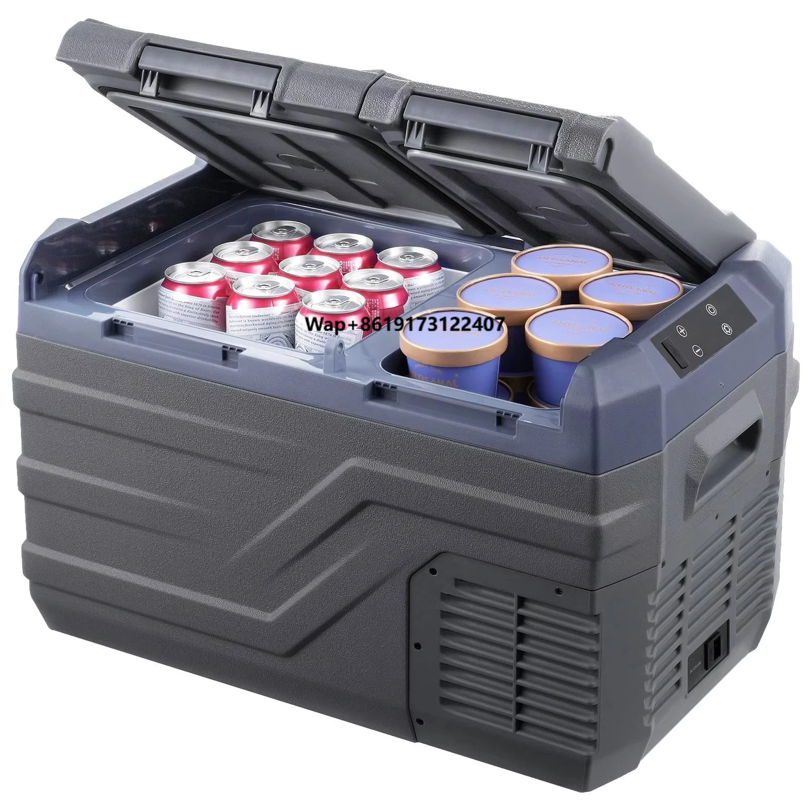 

Portable 25 L Dual Zone Car Refrigerator Freezer Compressor for Home and Car Use