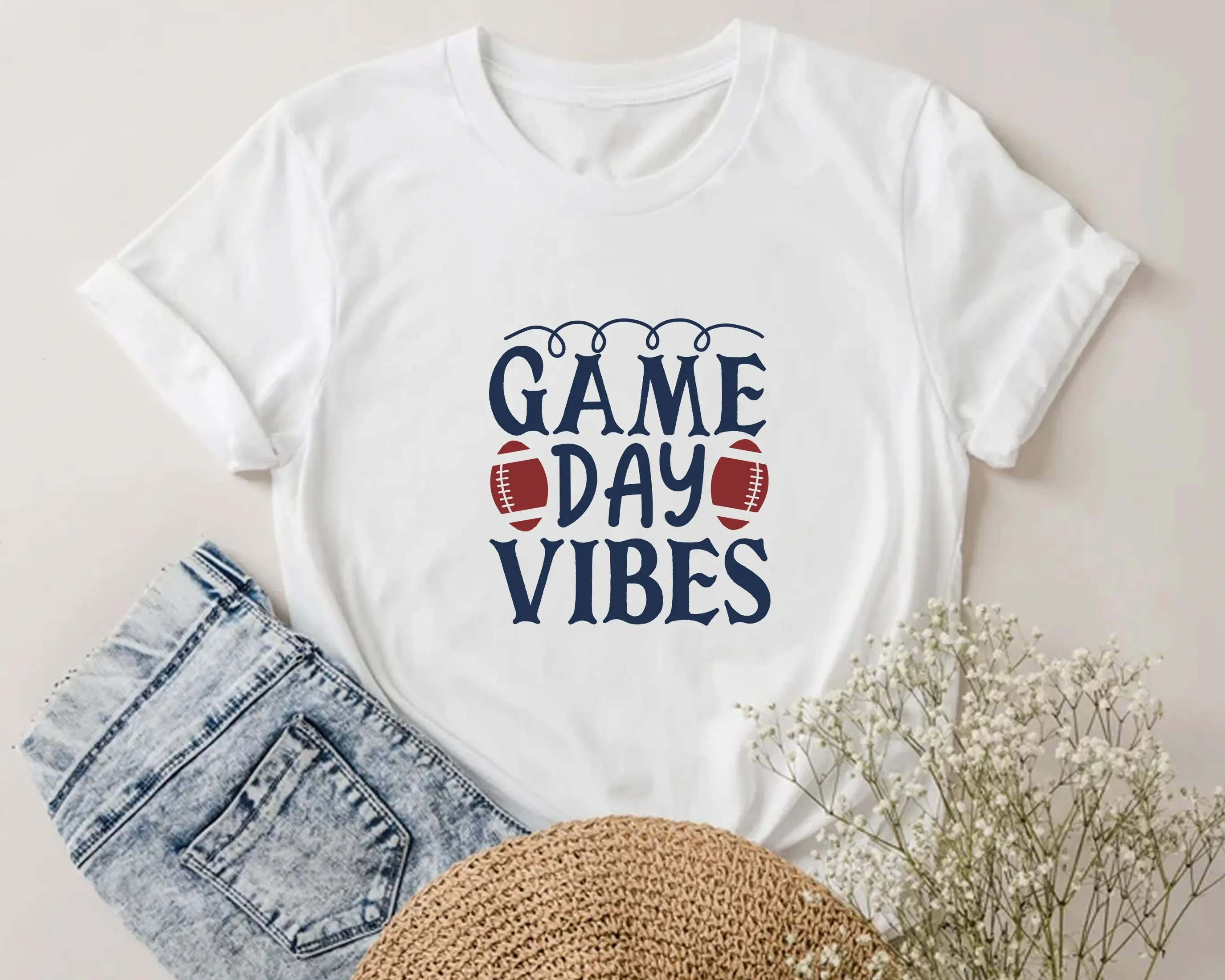 Забавная Спортивная Футболка Game Day Vibes