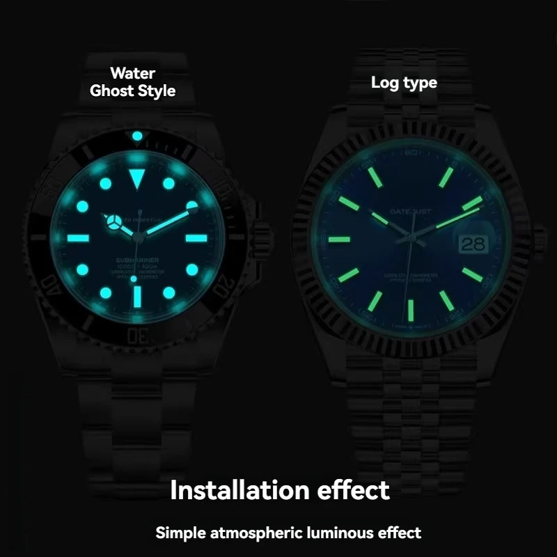 For Rolex Submariner Datejust Watch Nh35 Nh36 NH34 Movement ModS Night Needle C3 Bgw9 Bright Luminous Pointer Watch Repair Parts