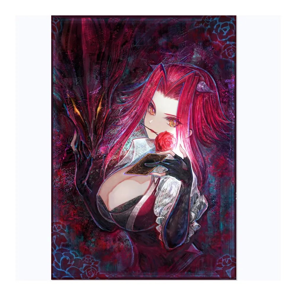 

60 шт. 63x90 мм голографические рукава для карт YGO рукава для карт иллюстрация аниме защитная крышка для карт для настольных игр коллекционные карточки