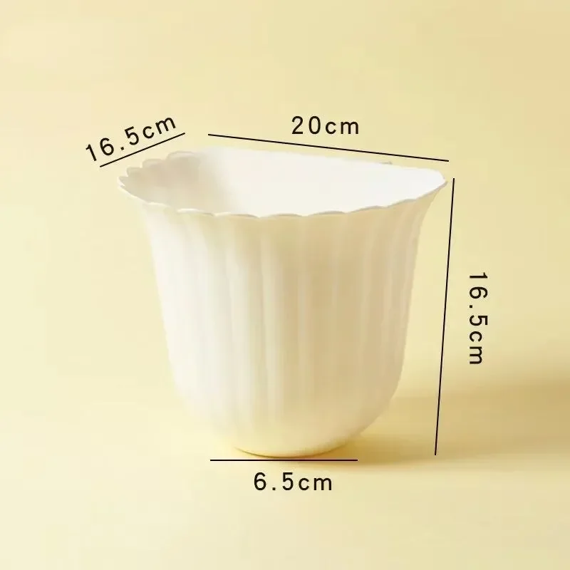 Kitchen Household Wall Hanging Garbage Bin Flower Style Kitchen Countertop Garbage Bin Cabinet Door Hanging Bucket Effortless No