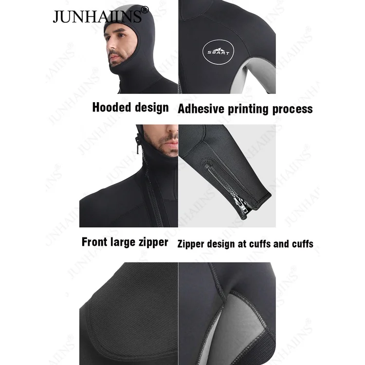 New3/5MM neoprene Thickened Diving Suit Surfing Suit One Piece Diving Suit Cold  neoprene wetsuit  swimming