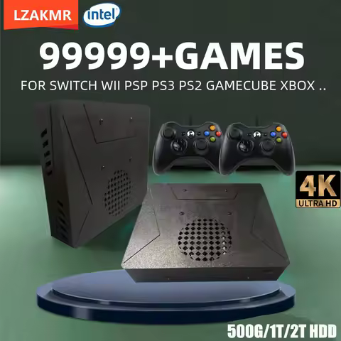 LZAKMR NEW Upgrade S1 Game Box Dual System Windows11 2/4TB Game System 99999+GAME For SWITCH PS2 PS3 WII SS GAMECUBE Sega Saturn