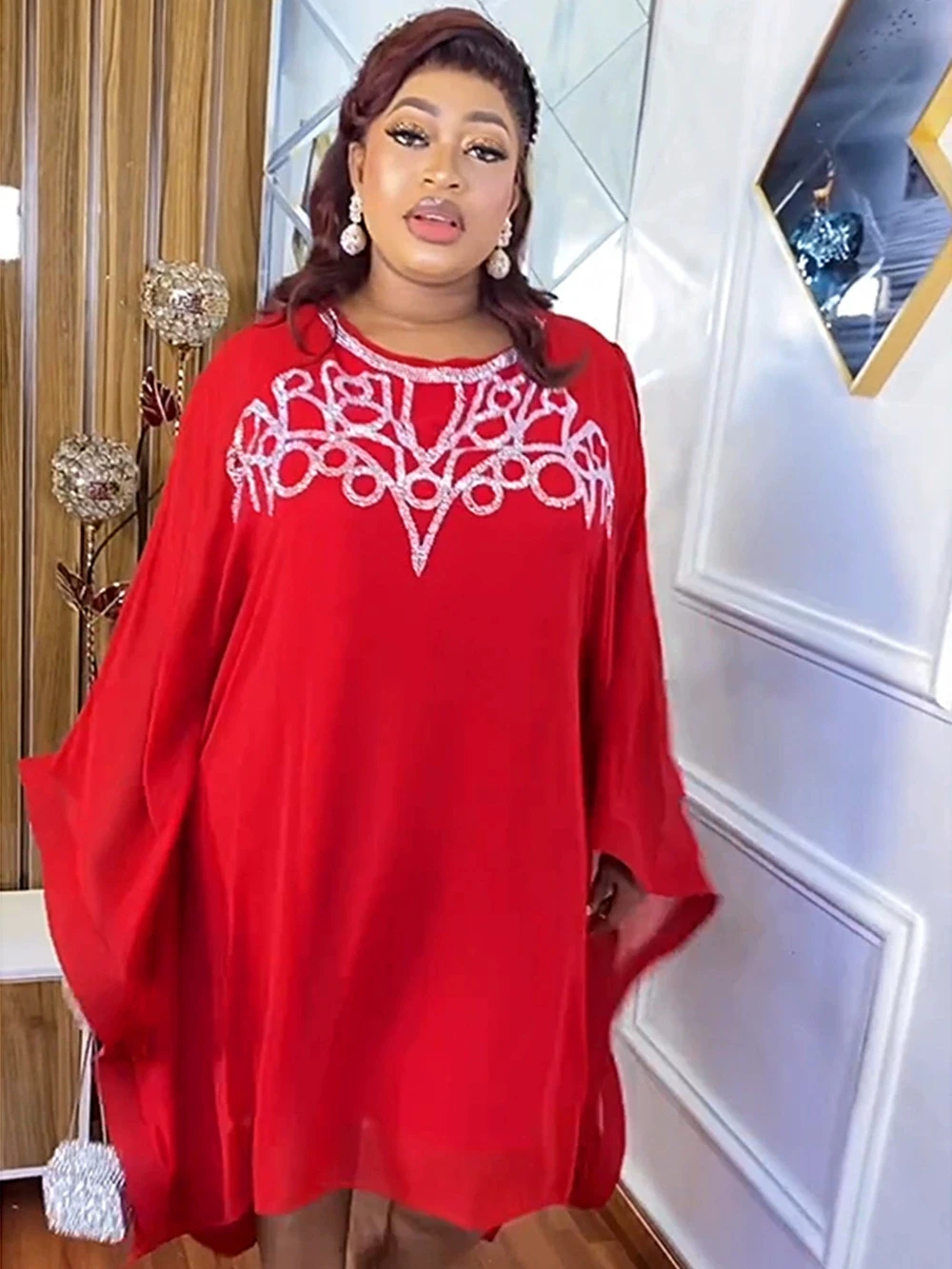 Vestidos africanos de moda para mujer, vestido elegante de lujo con diamantes para fiesta, boda, graduación, cumpleaños, vestido de noche Ankara Dashiki, ropa